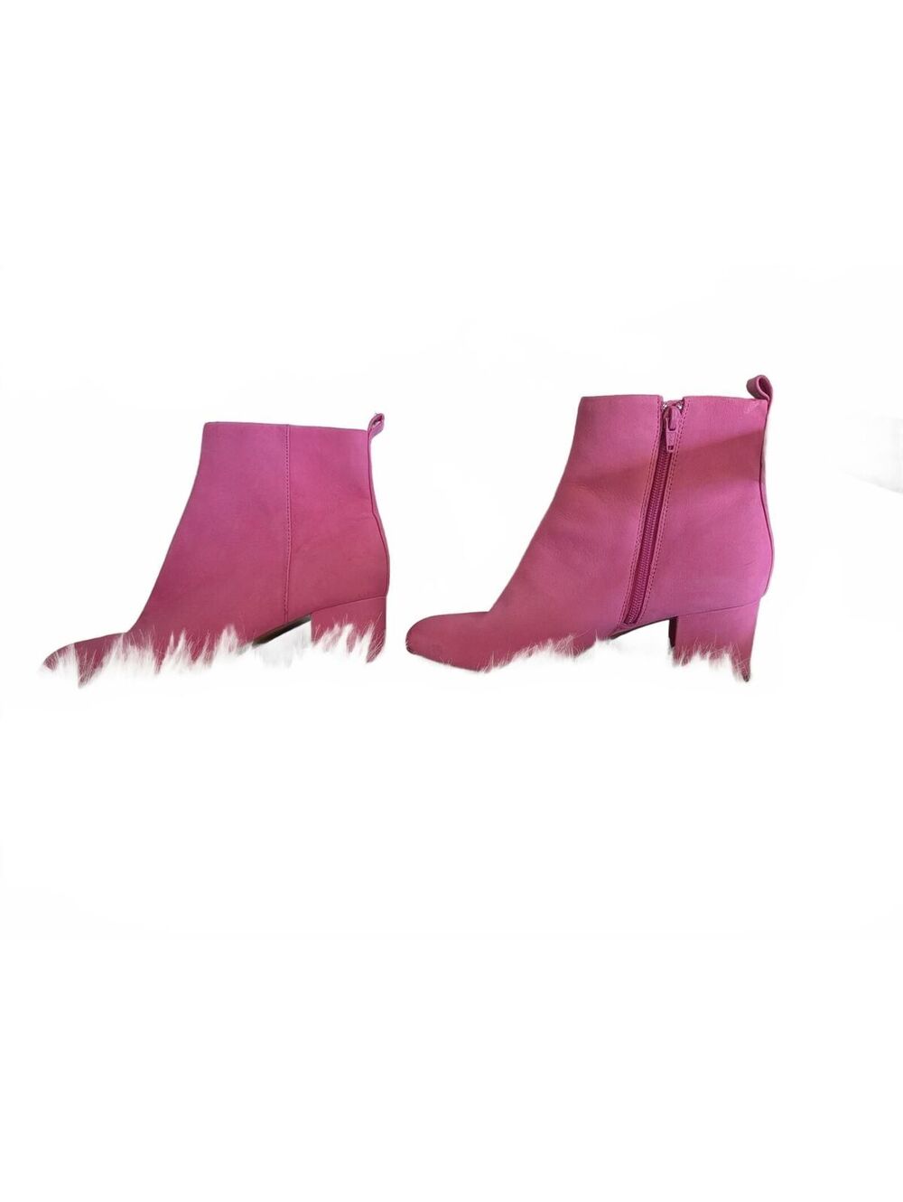 Gianni Bini Leather suede pink booties Pre Owned 8m